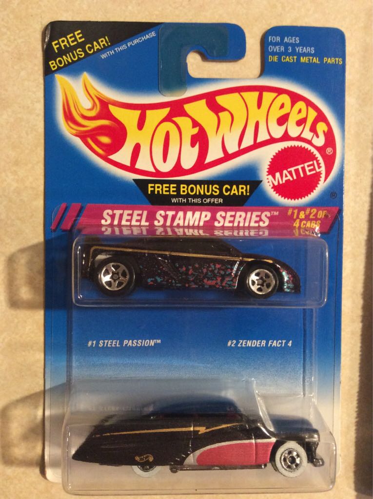 Steel Stamp Bonus 2 Car Pack - Vintage Blue Cards toy car collectible - Main Image 1