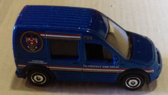 Ford Transit Connect-2010 Parking Enforcement Azul - Machtbox toy car collectible - Main Image 2