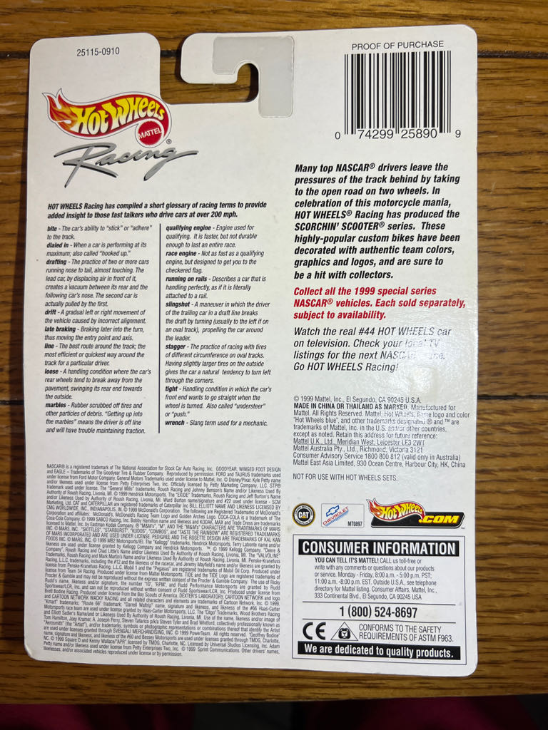 Scorchin Scooter Nascar Edition Motorcycles - NASCAR toy car collectible - Main Image 2