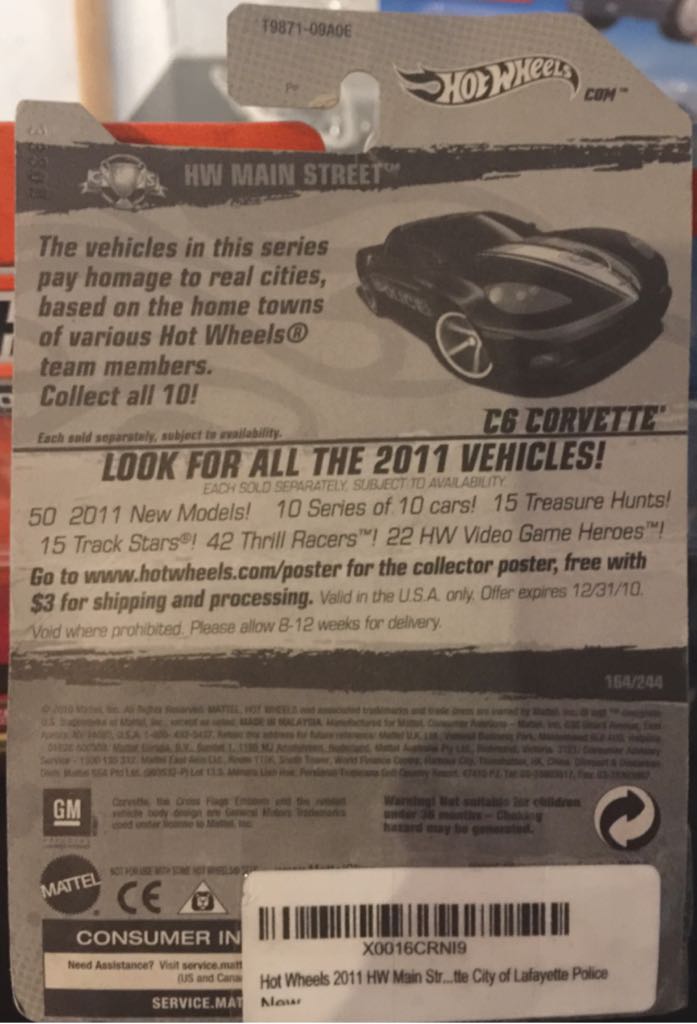 2003 C6 Corvette - HW MAIN STREET “11 toy car collectible - Main Image 2