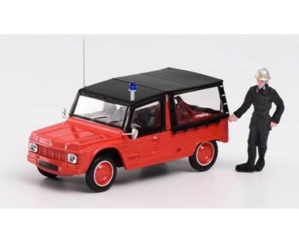 Citroen Mehari ”Vehicule De Liaisons Pompier” С фигуркой - Eligor toy car collectible - Main Image 1
