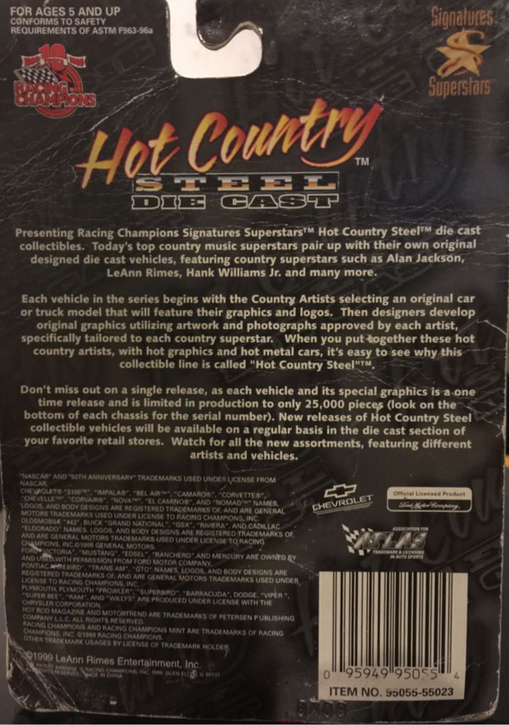 1997 Corvette - Leann Rimes toy car collectible - Main Image 2