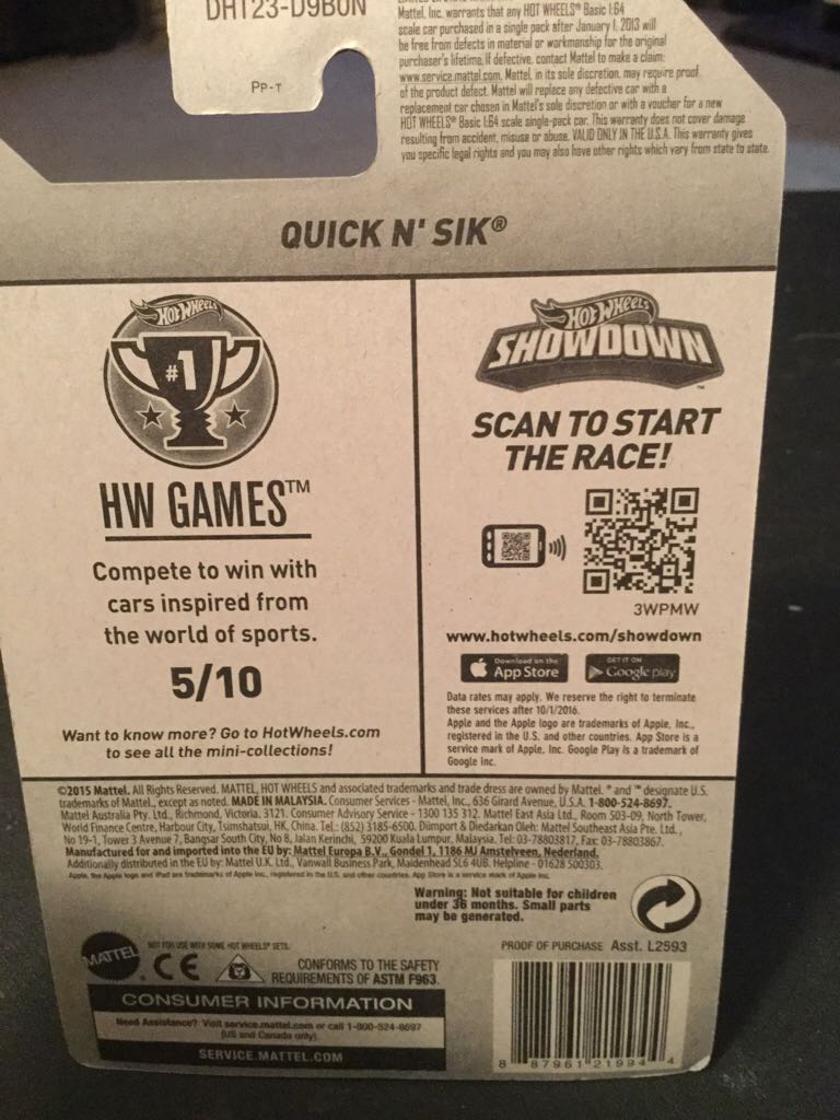 Quick N’ SIK - 2016 HW Games toy car collectible - Main Image 2