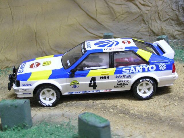 Audi Quattro Scalextric N4 Sanyo - Rally 80’s 4x4 toy car collectible - Main Image 1