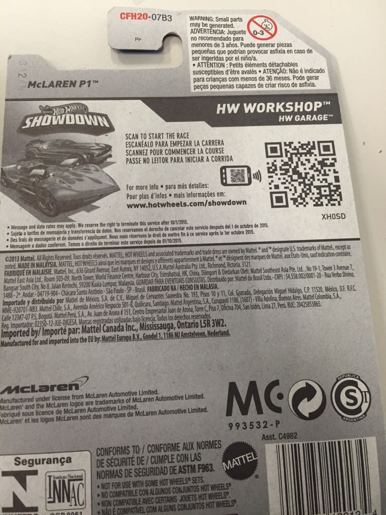 Loose McLaren P1 - ’15 - HW Workshop - Heat Fleet toy car collectible - Main Image 2