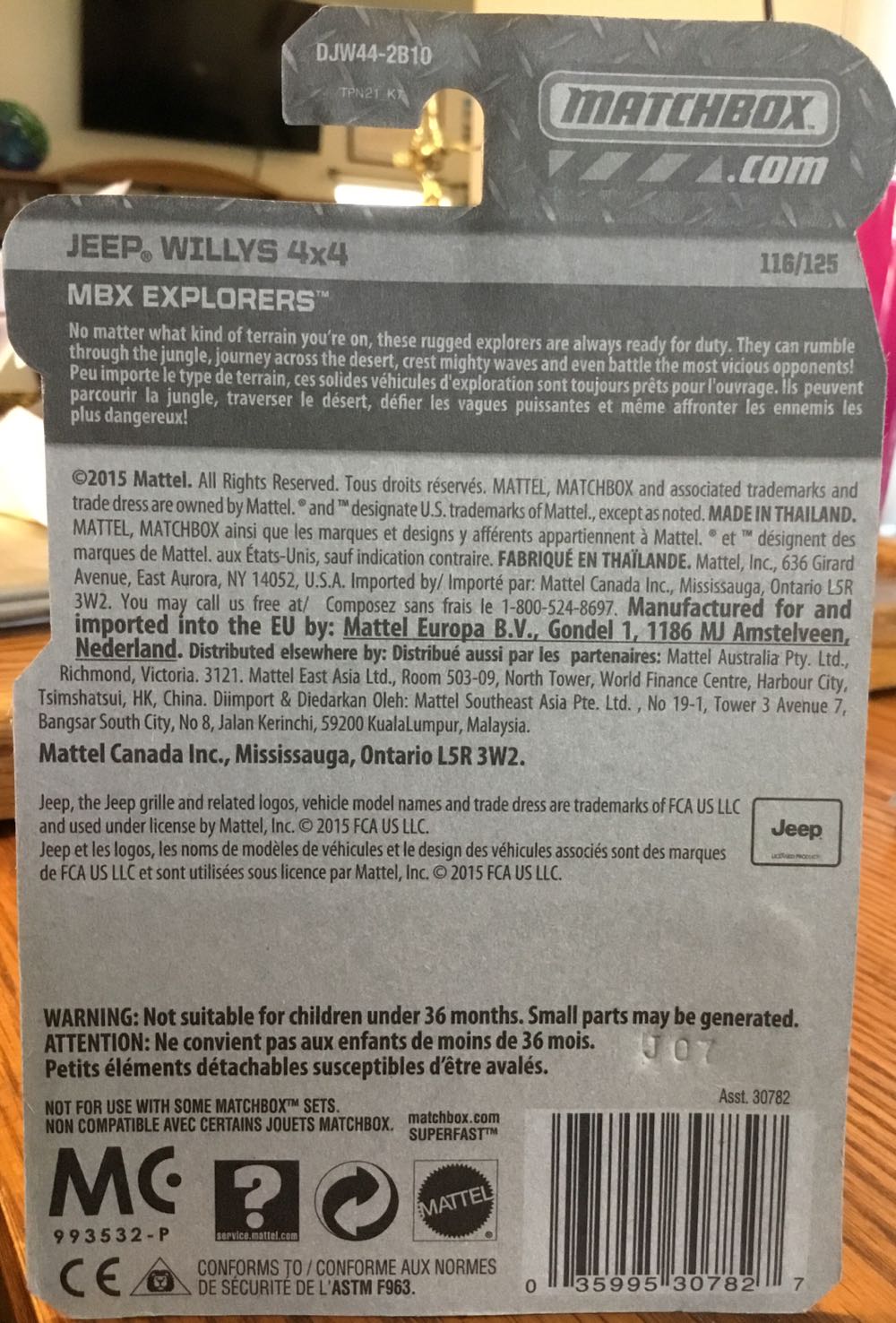 Jeep Willys 4x4 - MBX Explorers toy car collectible - Main Image 4