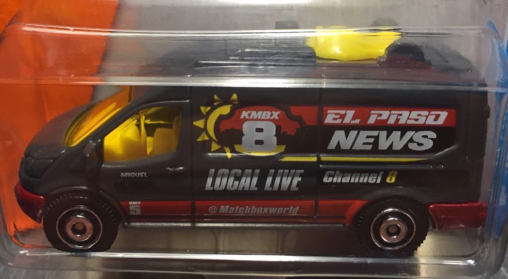 ‘14 Ford Transit News Van - MBX Adventure City toy car collectible - Main Image 2