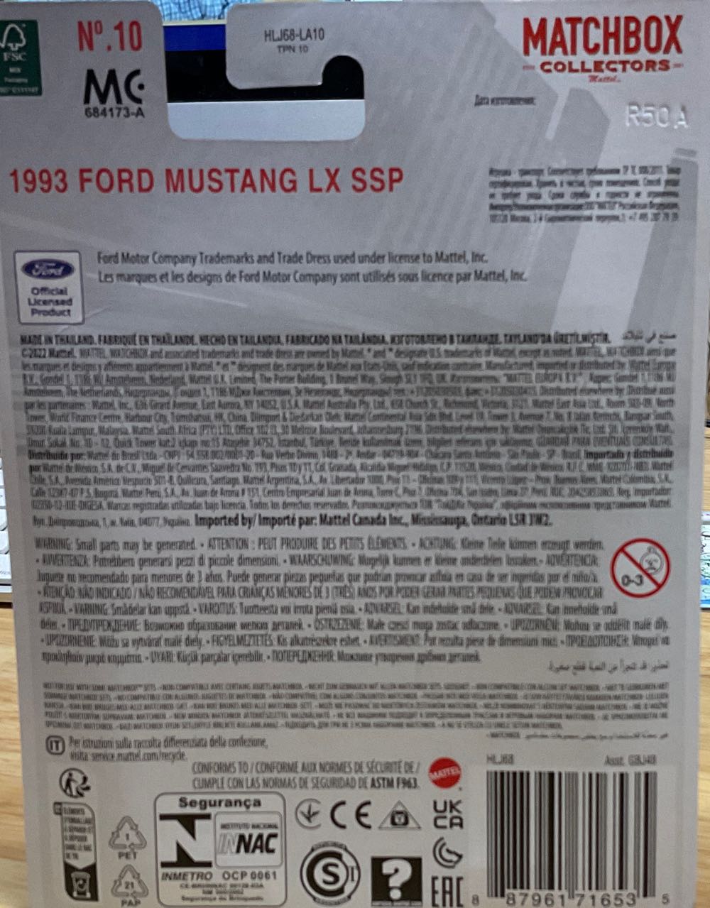 Ford Mustang LX SSP 1993 - Best Of Matchbox toy car collectible - Main Image 3