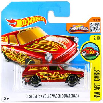 Custom ’69 Volkswagon Squareback - 2016 HW Art Cars toy car collectible - Main Image 2