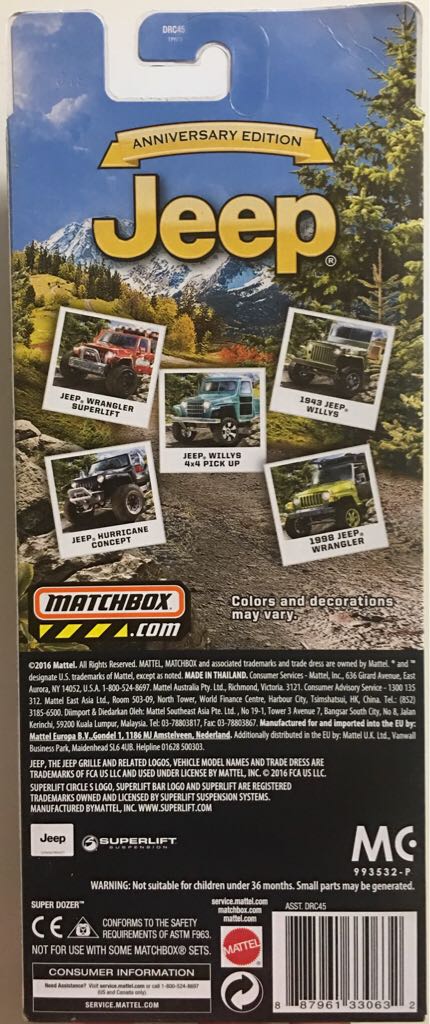 Matchbox 75th Anniversary Jeep 5-pack - 75th Anniversary toy car collectible - Main Image 2