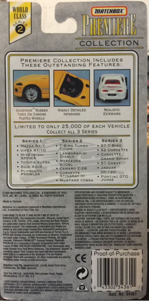 1997 Corvette Stingray III 34361 - Premiere Collection toy car collectible - Main Image 2