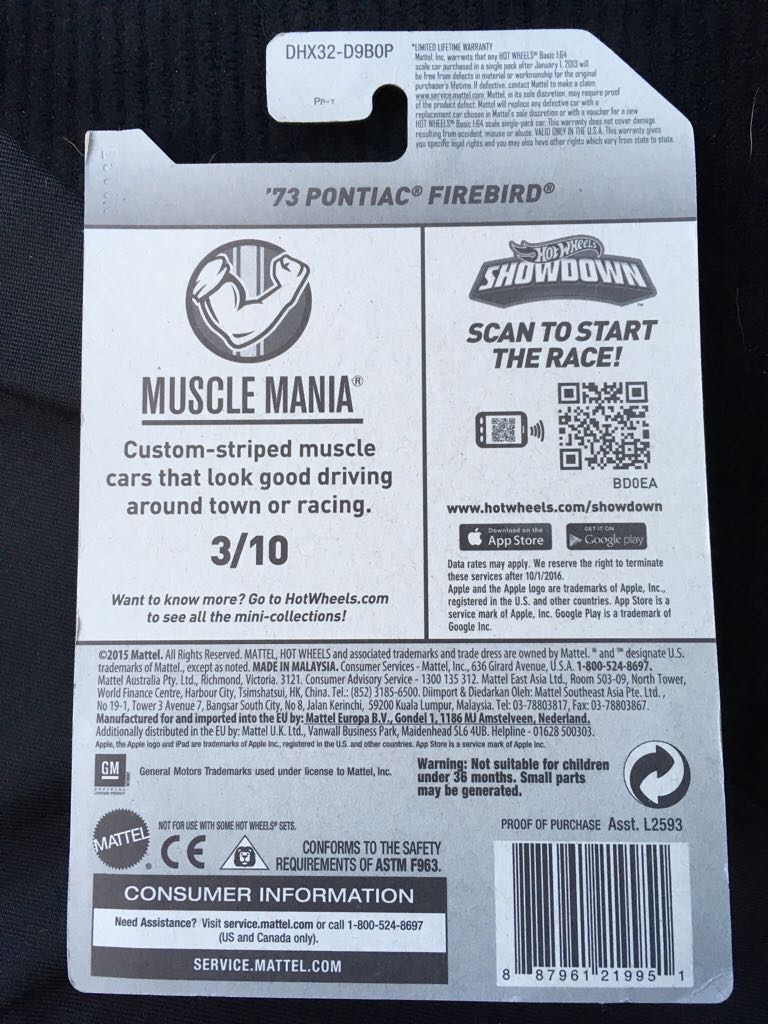 ‘73 Pontiac Firebird - 2016 - Muscle Mania toy car collectible - Main Image 2