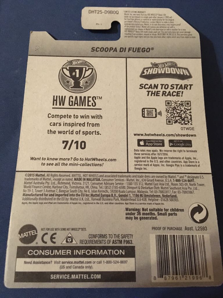 Scoopa Di Fuego - HW Games toy car collectible - Main Image 2