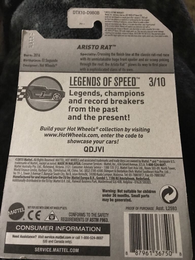 Astro Rat  Hot Wheels 2016 - Legends Of Speed toy car collectible - Main Image 2