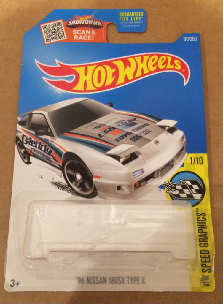Nissan 180SX Type X ’96 - ’16 HW Speed Graphics toy car collectible - Main Image 2