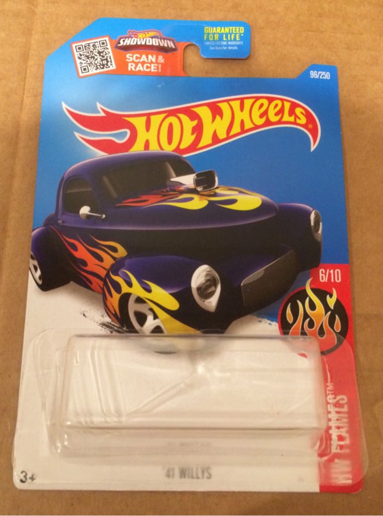 Willys ’41 - ’16 HW Flames toy car collectible - Main Image 2