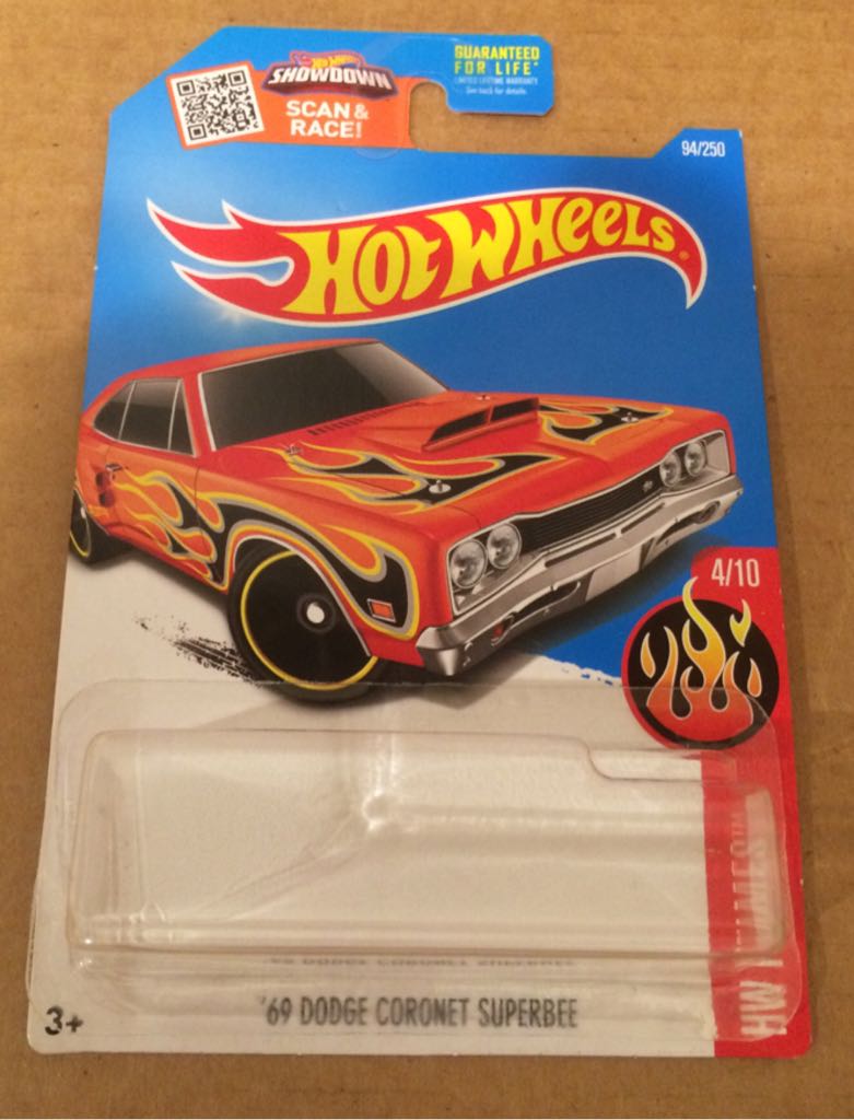 Dodge Cornet Superbee ’69 - ’16 HW Flames toy car collectible - Main Image 2