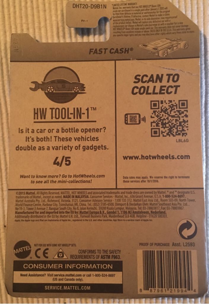 Fast Cash - HW Tool-In-1 toy car collectible - Main Image 2