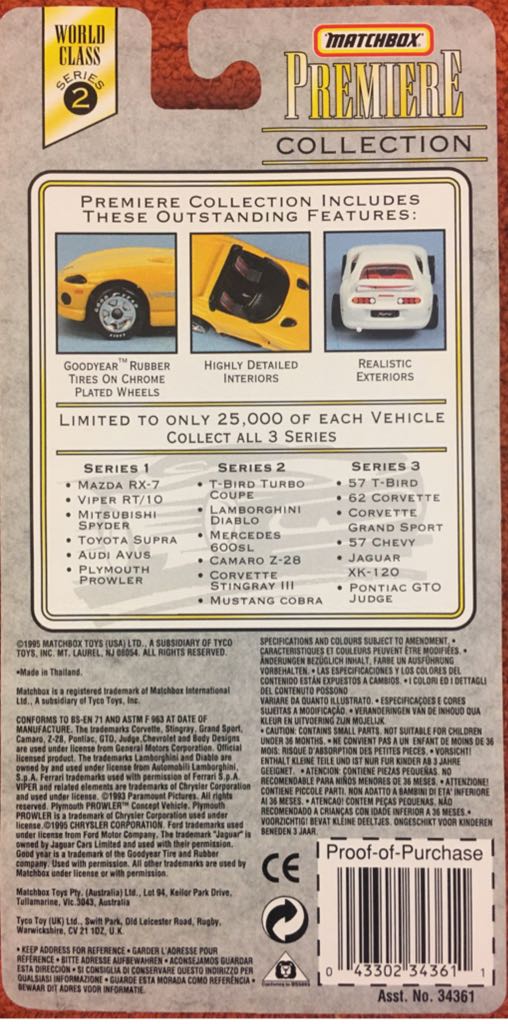 Matchbox Premiere Collection - Limited 1 Of 25000 Edition toy car collectible - Main Image 2