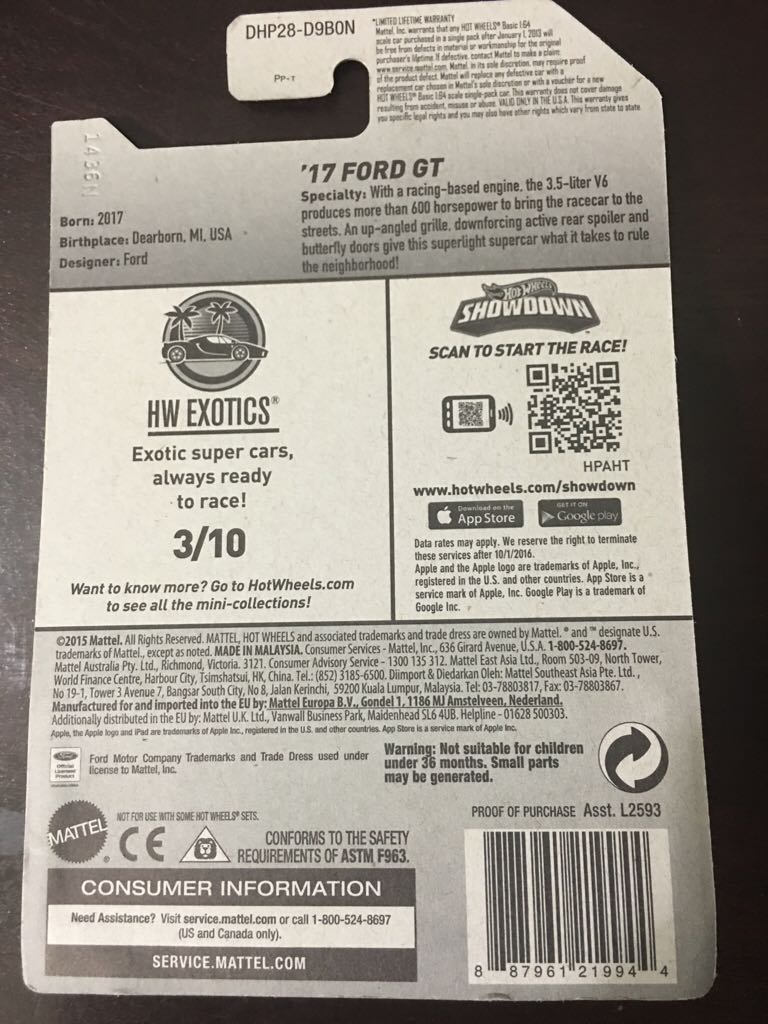 ‘17 Ford GT - HW Exotics toy car collectible - Main Image 2