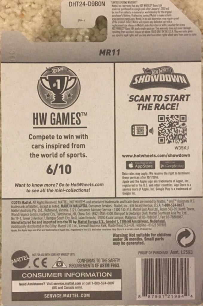 MR11 - ’16 HW Games toy car collectible - Main Image 2