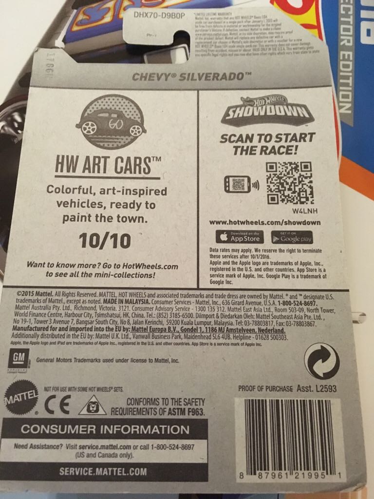 2007 Chevy Silverado - HW Art Cars toy car collectible - Main Image 2