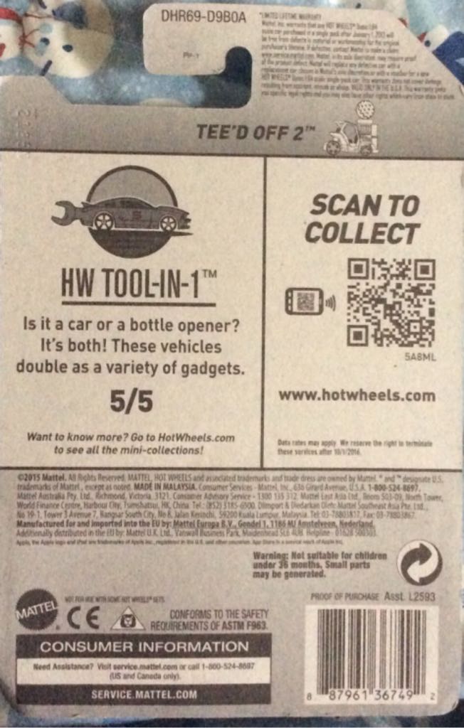 Teed Off 2 - 2016 HW Tool-in-1 toy car collectible - Main Image 2