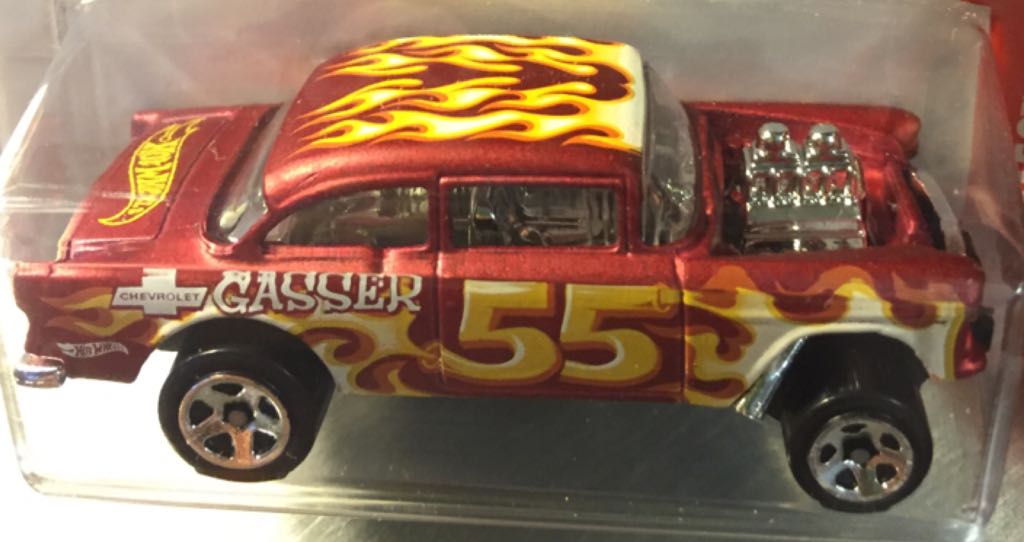 Chevy Bel Air Gasser (1955) - HW Flames toy car collectible - Main Image 2