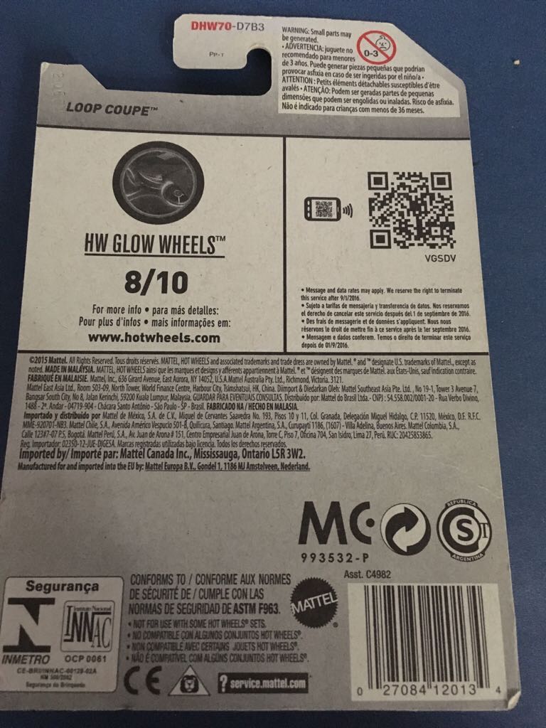 Loop Coupe - HW: Glow Wheels toy car collectible - Main Image 2