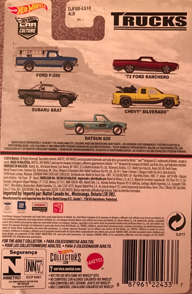 ’72 Ford Ranchero - 2016 - Car Culture Trucks toy car collectible - Main Image 2
