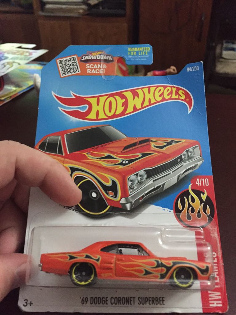 69 Dodge Cornet Superbee - HW Flames toy car collectible - Main Image 1