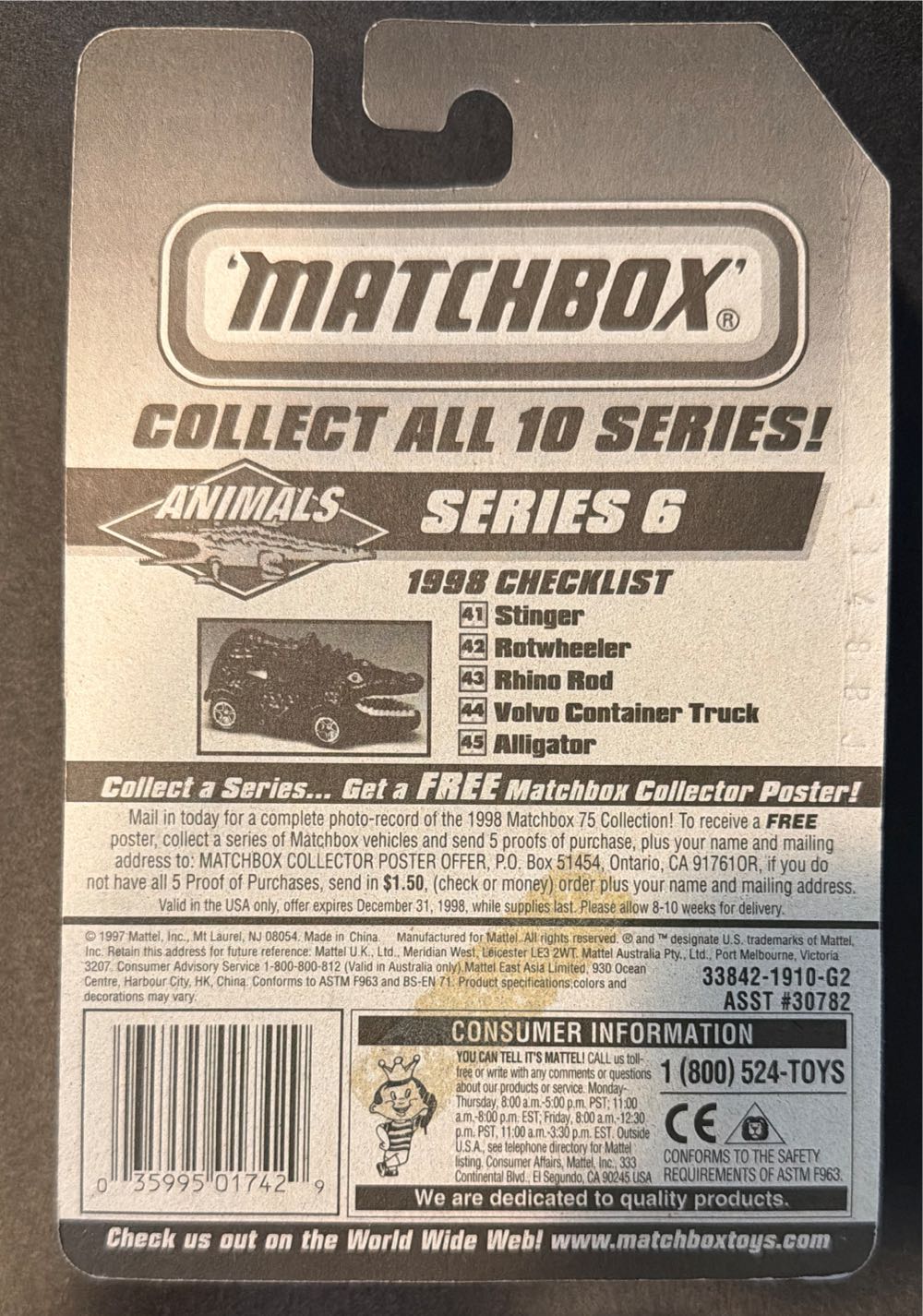 Rotwheeler - 1998-ANIMALS toy car collectible - Main Image 2