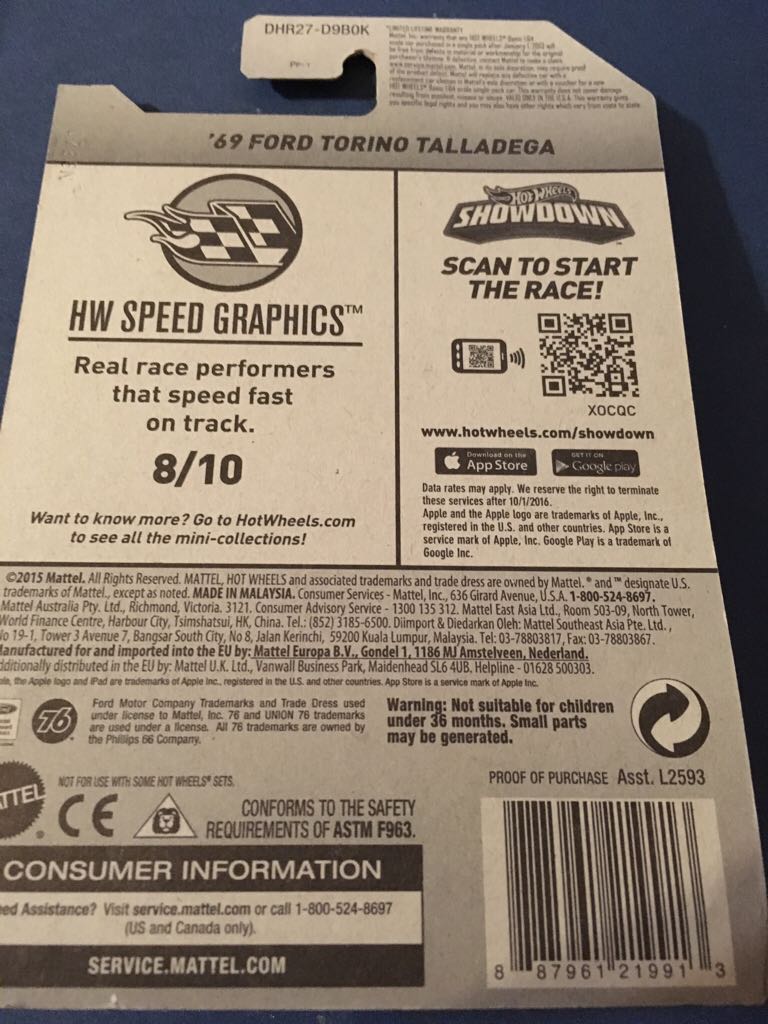 1969 Ford Torino Talladega - HW Speed Graphics toy car collectible - Main Image 2