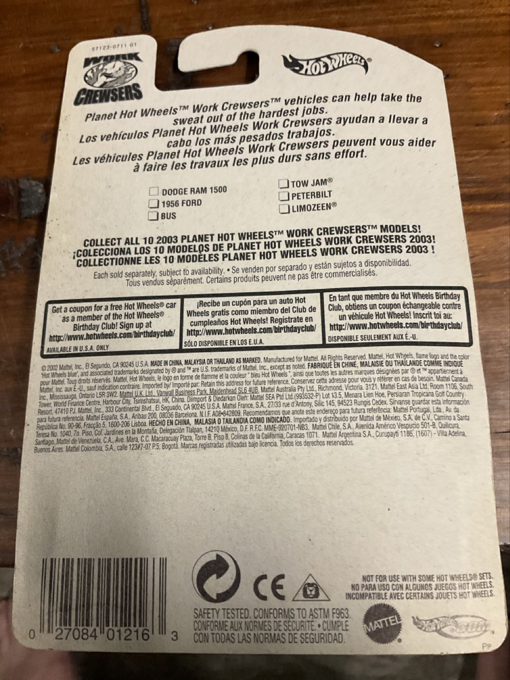 Bus - 2003 Work Crewsers toy car collectible - Main Image 2