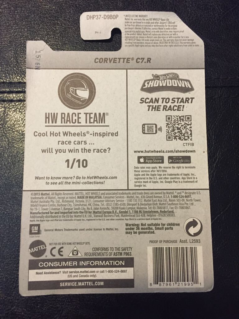 2016 Corvette C7.R - HW Race Team toy car collectible - Main Image 2