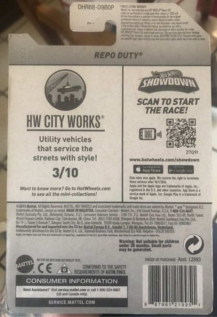Repo Duty - HW City Works® toy car collectible - Main Image 2