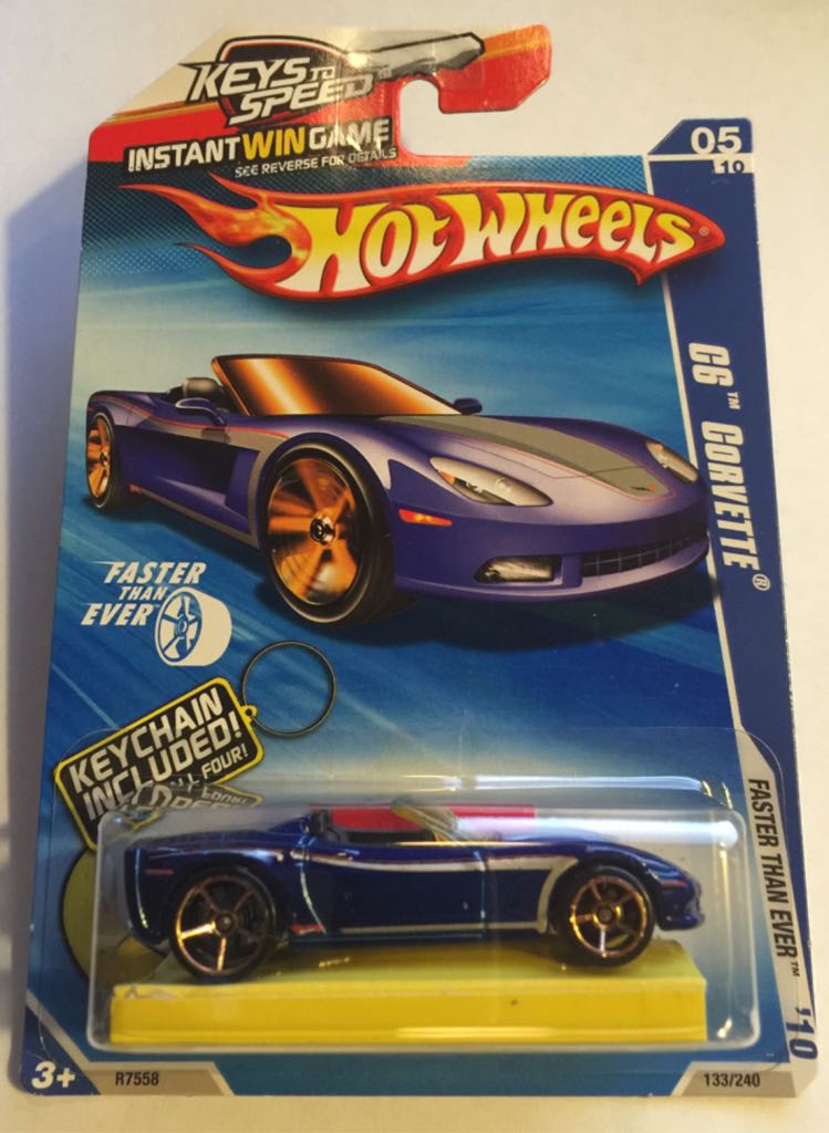 C6 Corvette - 2010 Faster Than Ever W/Key Chain toy car collectible - Main Image 1