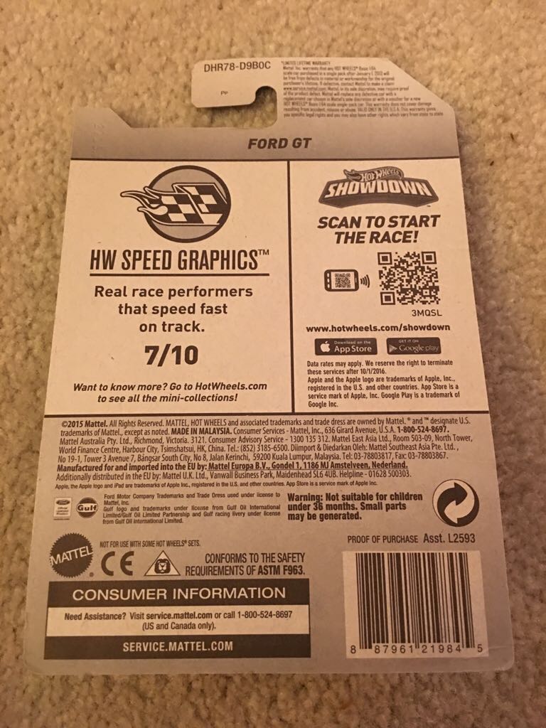 Ford GT - HW Speed Graphics toy car collectible - Main Image 2