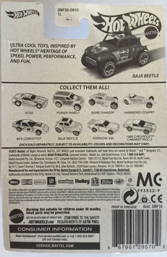 Baja Beetle - HW Heritage Of Speed toy car collectible - Main Image 2