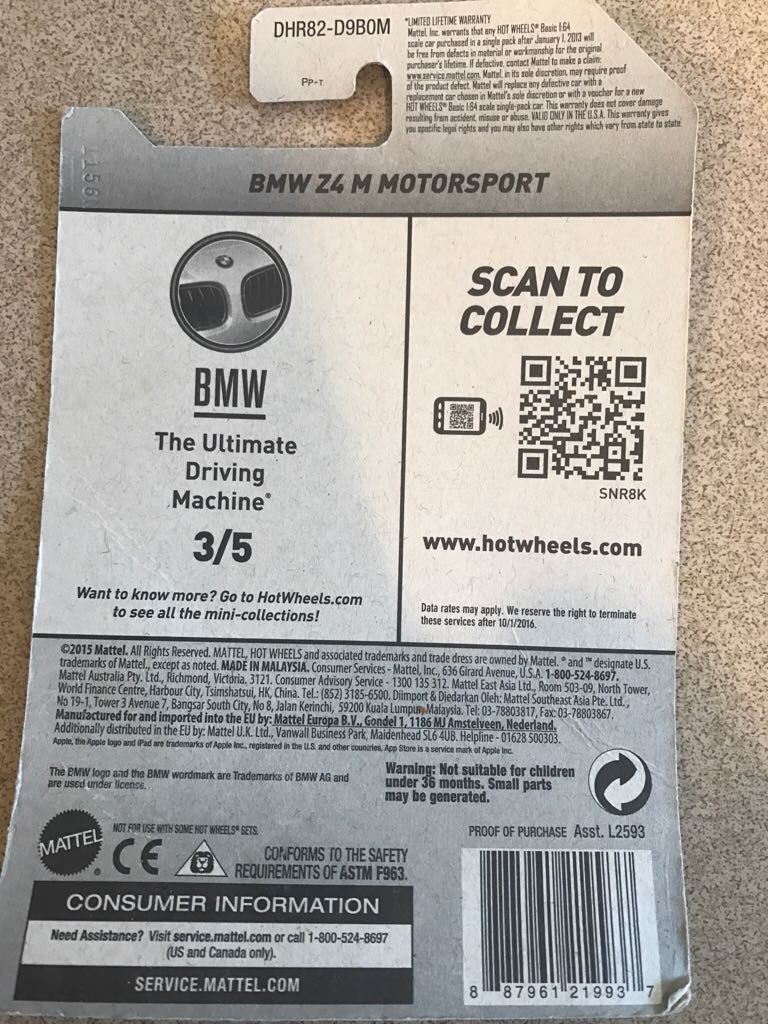 BMW Z4 M Motorsport - HW BMW toy car collectible - Main Image 2