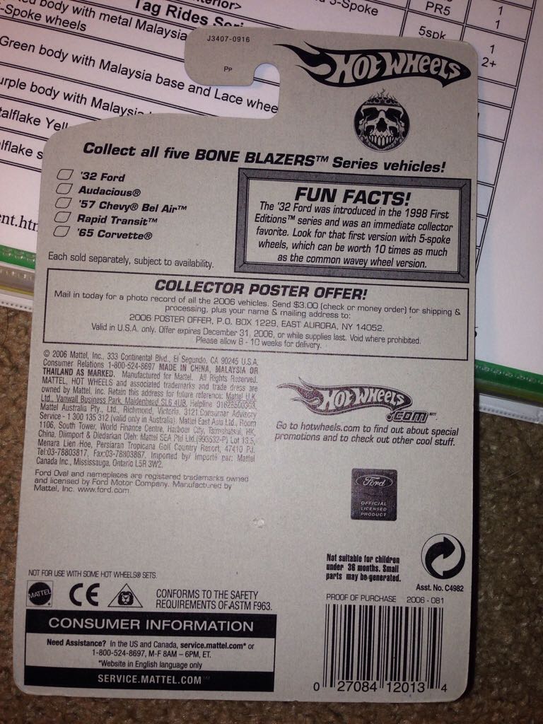 32 Ford - Bone Blazers Series toy car collectible - Main Image 2