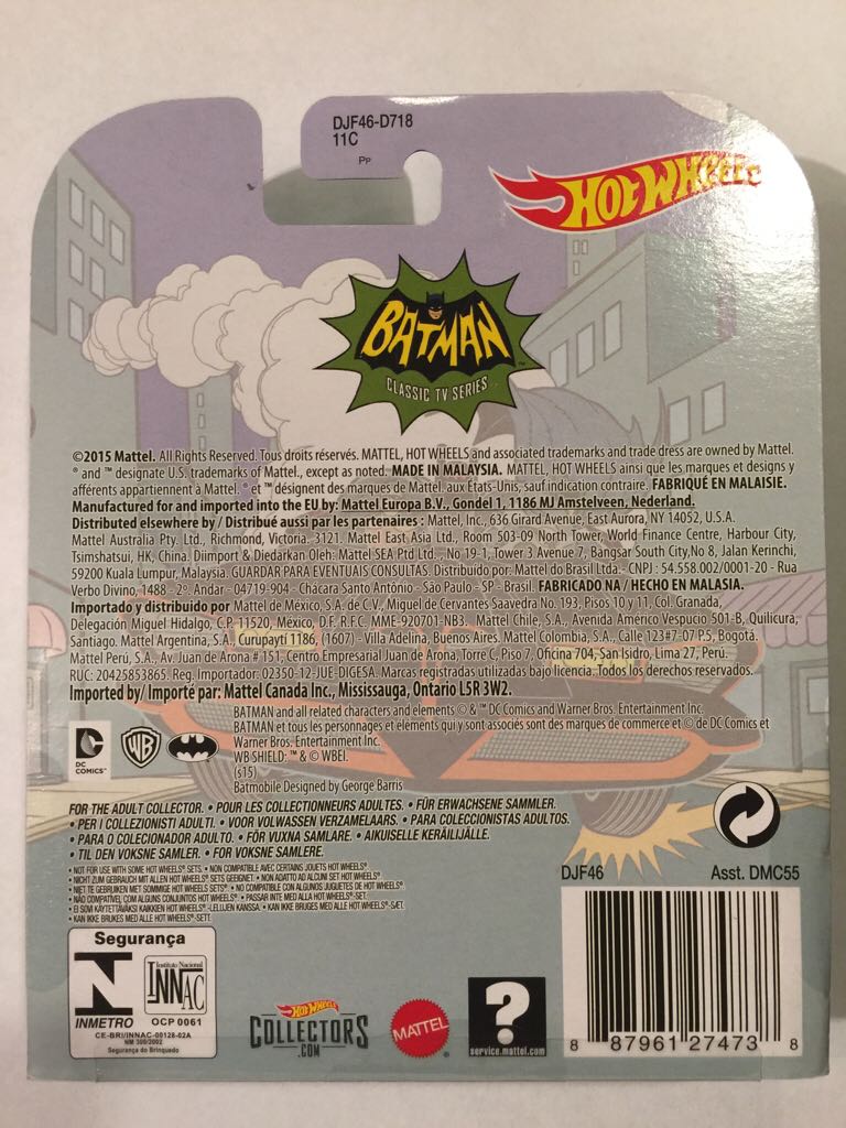 TV Series Batmobile - Batman Classic TV Series toy car collectible - Main Image 2