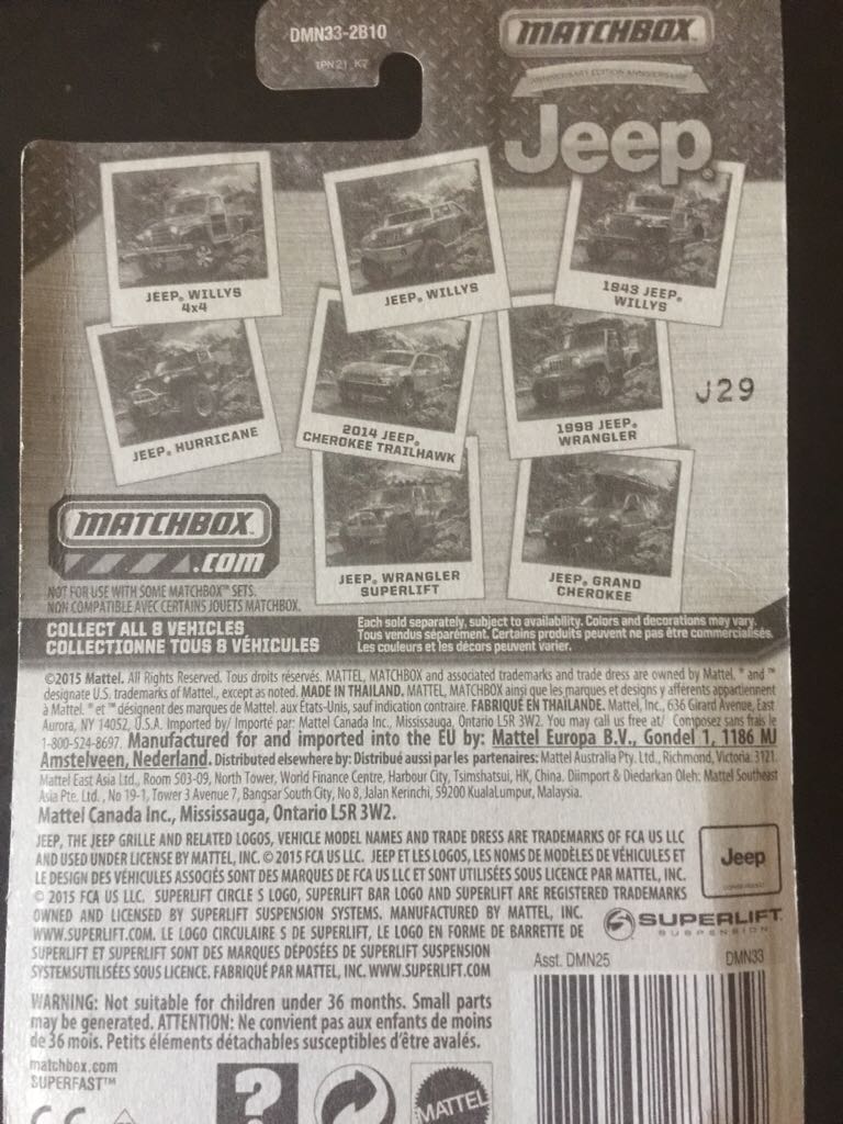 Matchbox Jeep Grand Cherokee - Jeep Anniversary Edition toy car collectible - Main Image 2