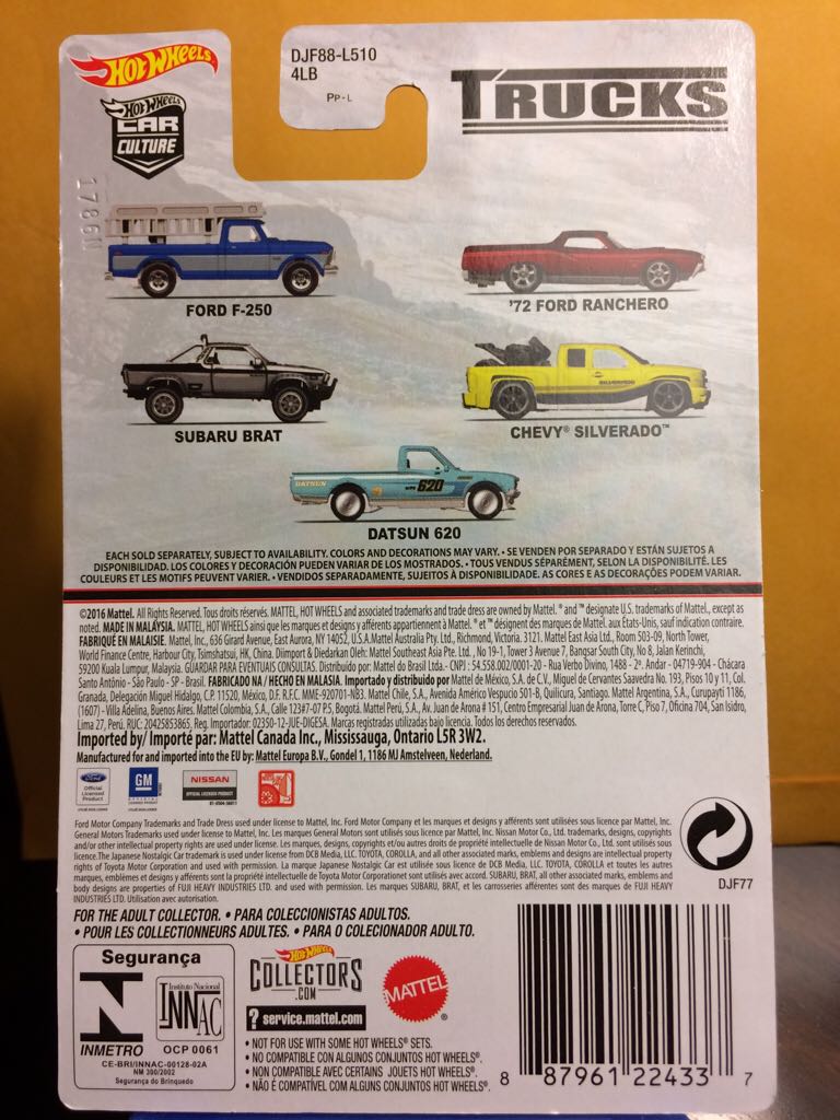 ’72 Ford Ranchero - ’16 Car Culture Trucks toy car collectible - Main Image 2
