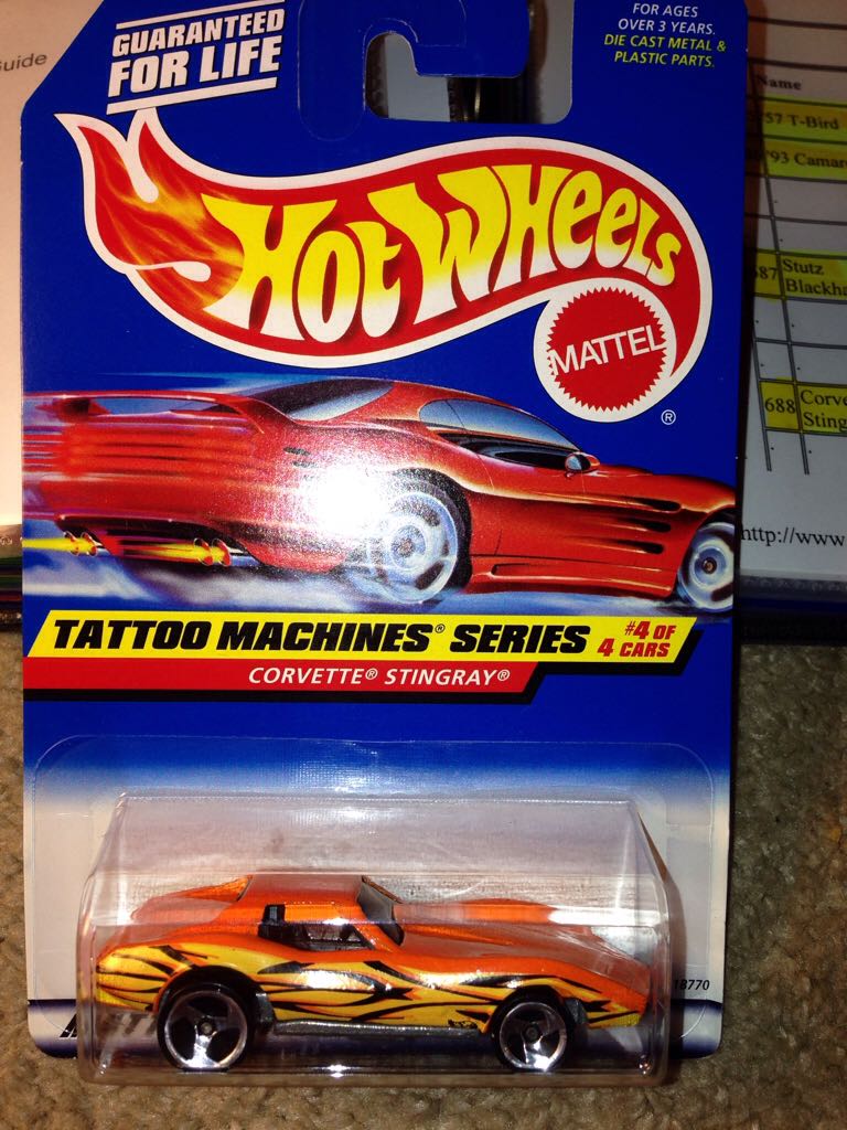 Corvette Stingray - 1998 Tattoo Machines Series toy car collectible - Main Image 1