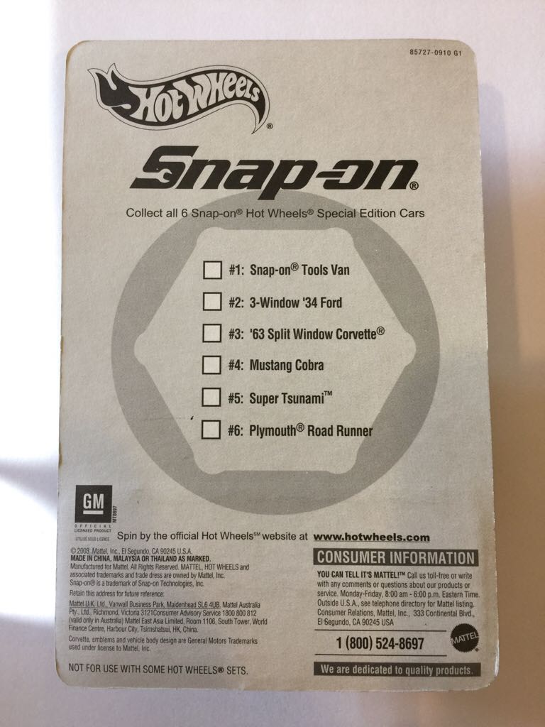 ’63 Split Window Corvette - Snap-On toy car collectible - Main Image 2