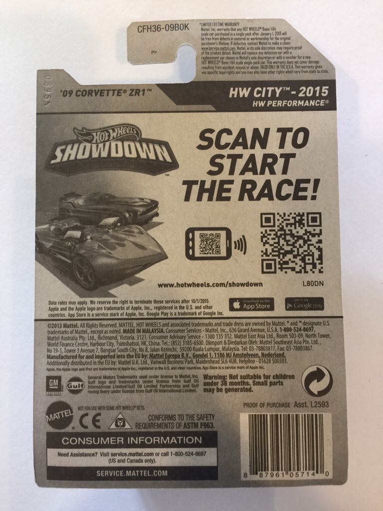 ’09 Corvette ZR1 - HW Performance toy car collectible - Main Image 2