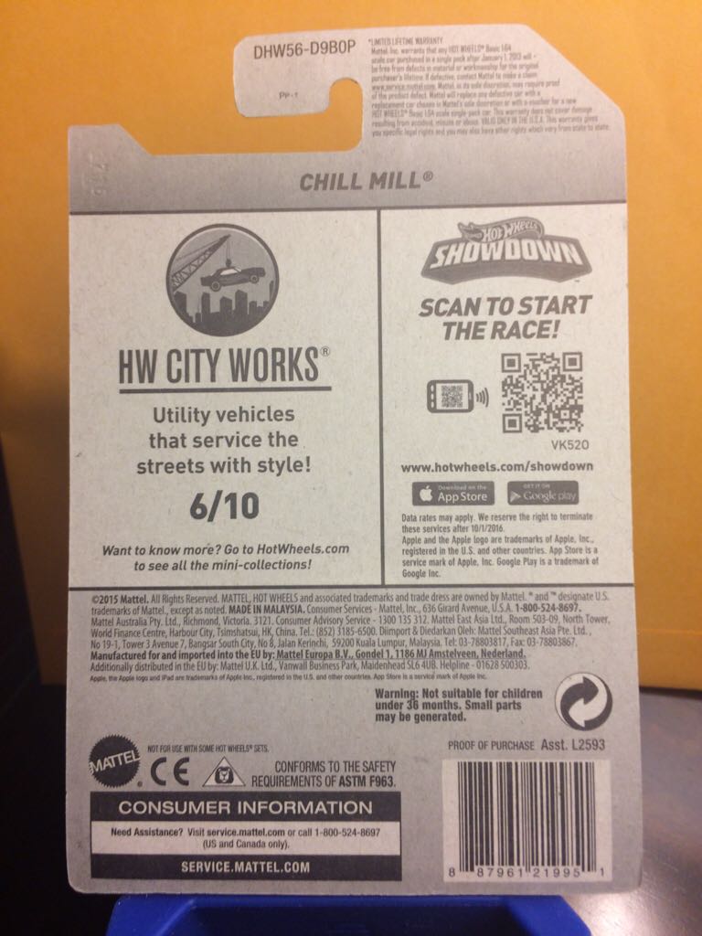 Chill Mill - 2016 - HW City Works toy car collectible - Main Image 2
