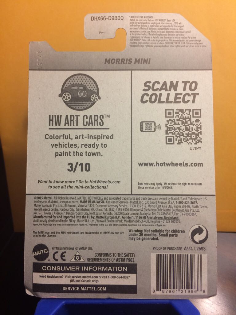 Morris Mini - ’15 HW Art Cars toy car collectible - Main Image 2