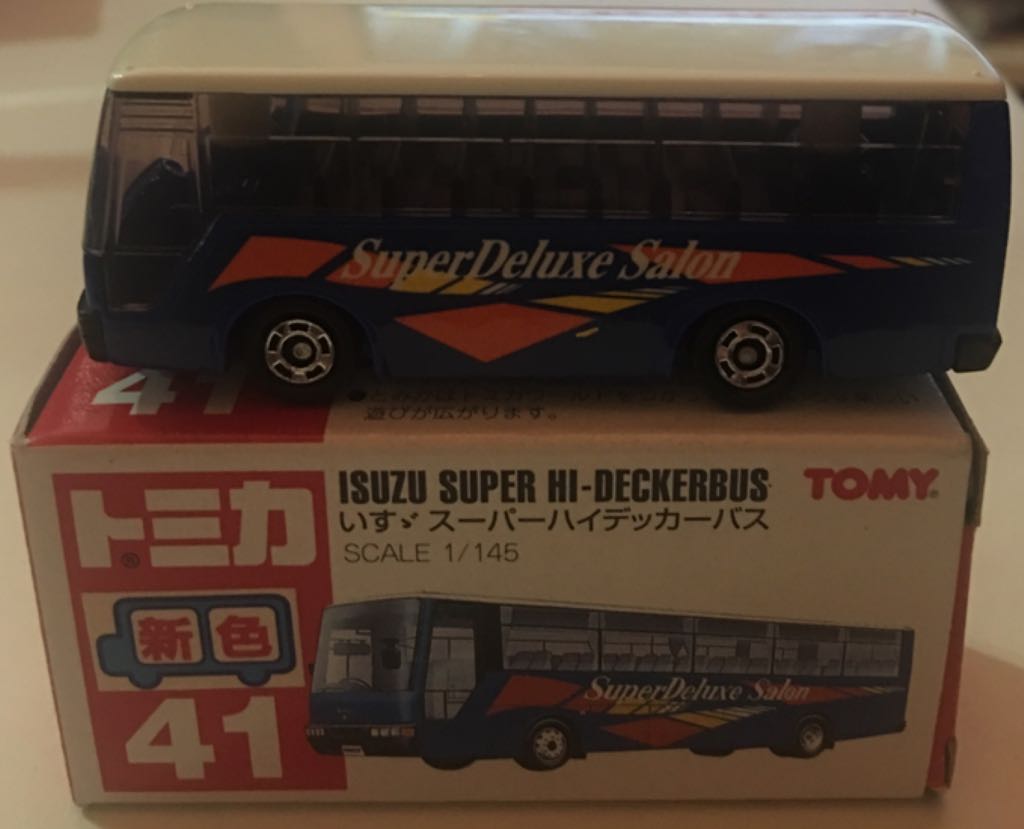 41.1 Tomy Red Isuzu Super Hi Deckbus - CHINA - Tomy toy car collectible - Main Image 2